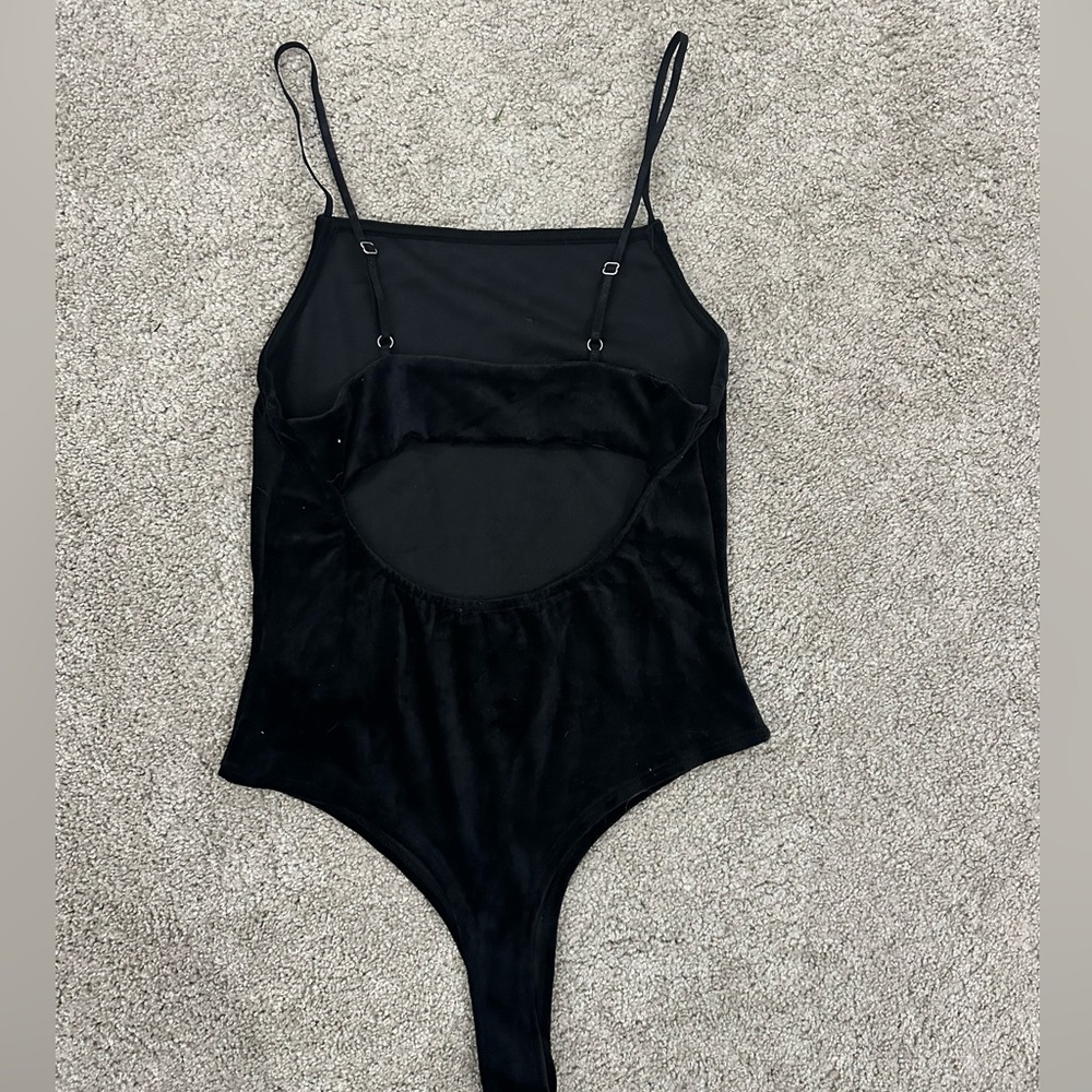 Black velvet body suite